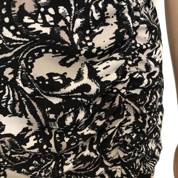 STYLE & CO Womens Top Size Medium Stretch Faux Crossover Ruched Elbow Sleeves - Picture 5 of 9